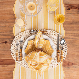 Juliska Cabana Stripe Table Runner Sunshine