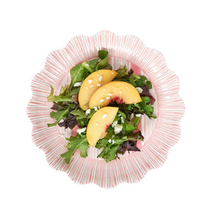 Juliska Cabana Stripe Melamine Salad Plate, Set of 4 Coral