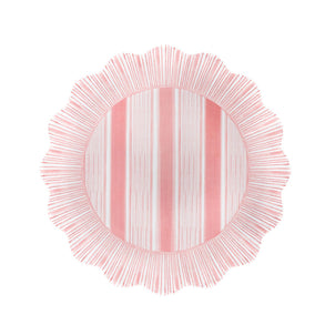 Juliska Cabana Stripe Melamine Salad Plate, Set of 4 Coral