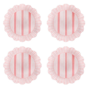 Juliska Cabana Stripe Melamine Salad Plate, Set of 4 Coral