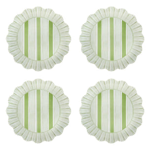 Juliska Cabana Stripe Melamine Salad Plate, Set of 4 Seagrass