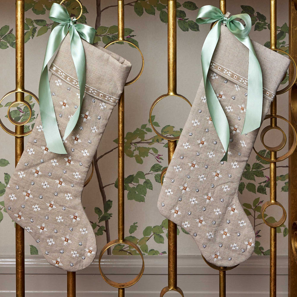 Juliska Heidi Embroidered Stocking Natural (Juliska)