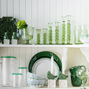 Juliska Provence Candlesticks, Set of 2 Basil