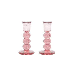 Juliska Provence Candlesticks, Set of 2 Blush|5 Inch