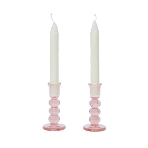 Juliska Provence Candlesticks, Set of 2 Blush|5 Inch