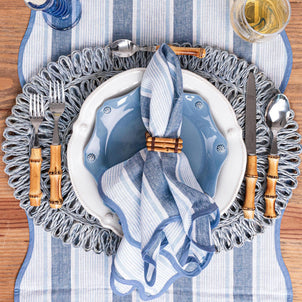Juliska Straw Loop Oval Placemat Chambray