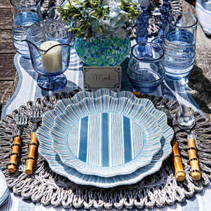 Juliska Straw Loop Oval Placemat Chambray