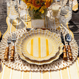 Juliska Straw Loop Oval Placemat Whitewash