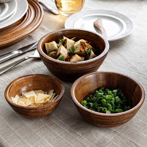 Juliska Bilbao Wood Nesting Bowl, Set of 3 Wood (Juliska)
