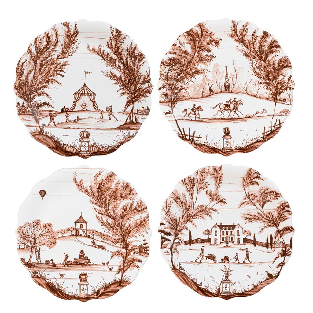 Juliska Country Estate Harvest Party Plate, Set of 4 Sepia