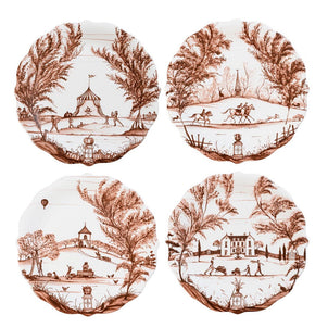 Juliska Country Estate Harvest Party Plate, Set of 4 Sepia