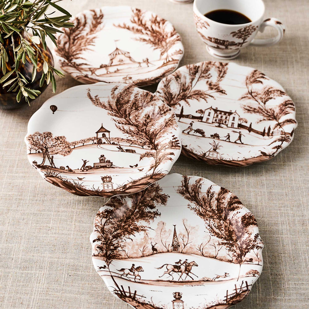 Juliska Country Estate Harvest Party Plate, Set of 4 Sepia