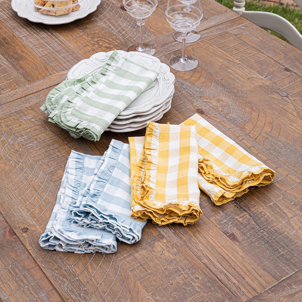 Juliska Gingham Ruffle Napkin Default