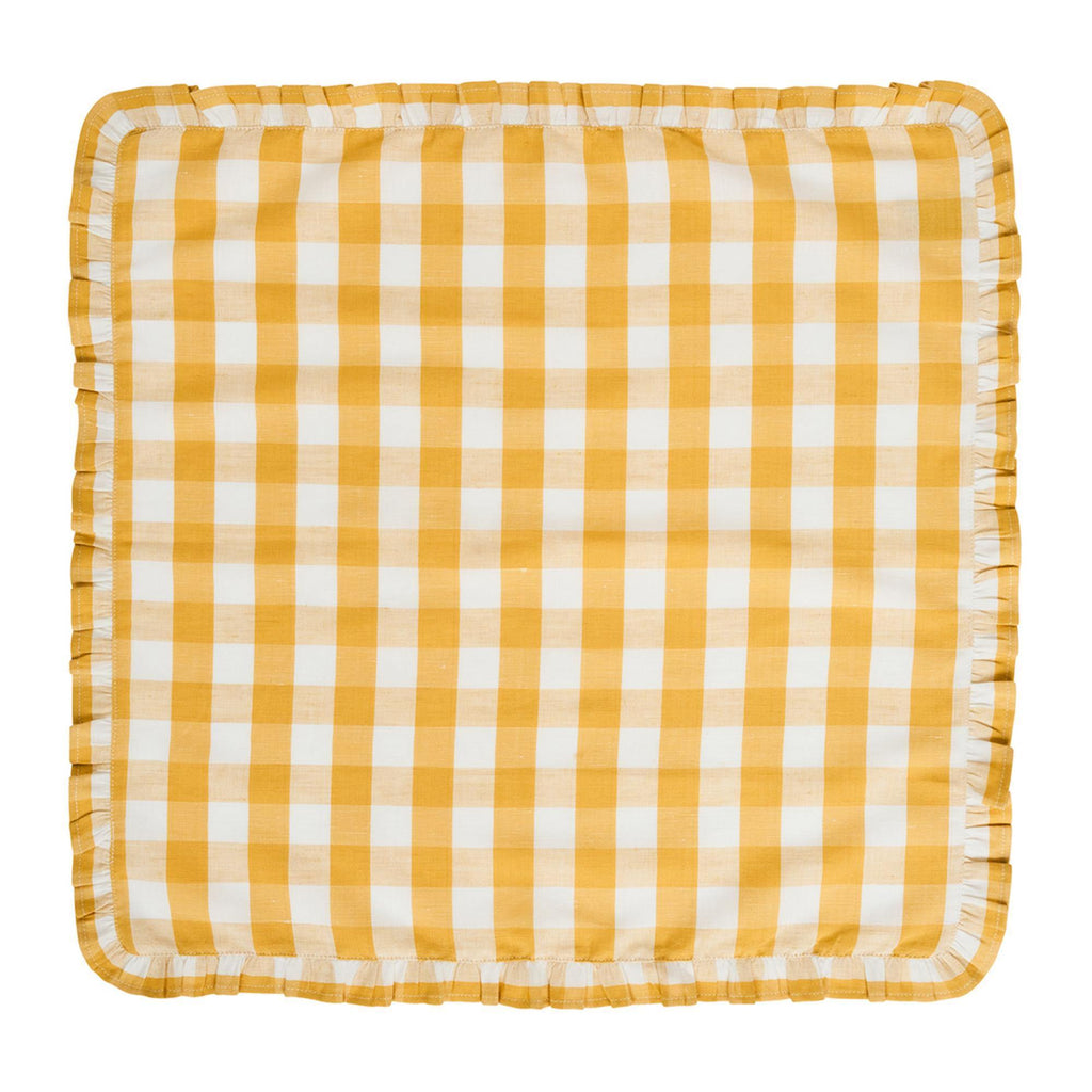 Juliska Gingham Ruffle Napkin Sunshine