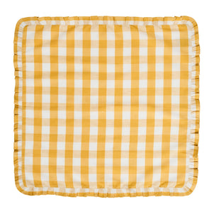 Juliska Gingham Ruffle Napkin Sunshine