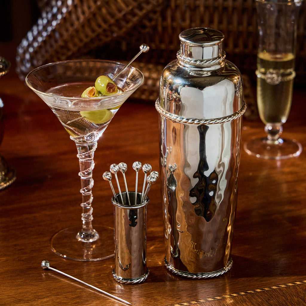 Juliska Graham Cocktail Picks and Holder Metal