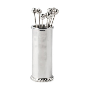 Juliska Graham Cocktail Picks and Holder Metal