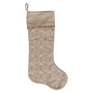 Juliska Heidi Embroidered Stocking Natural (Juliska)