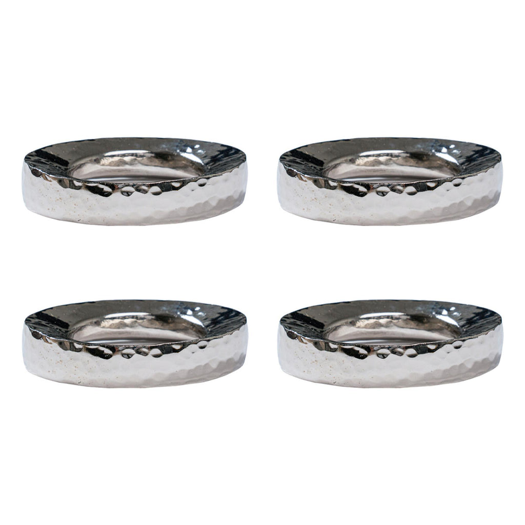 Juliska Puro Napkin Ring, Set of 4 Silver