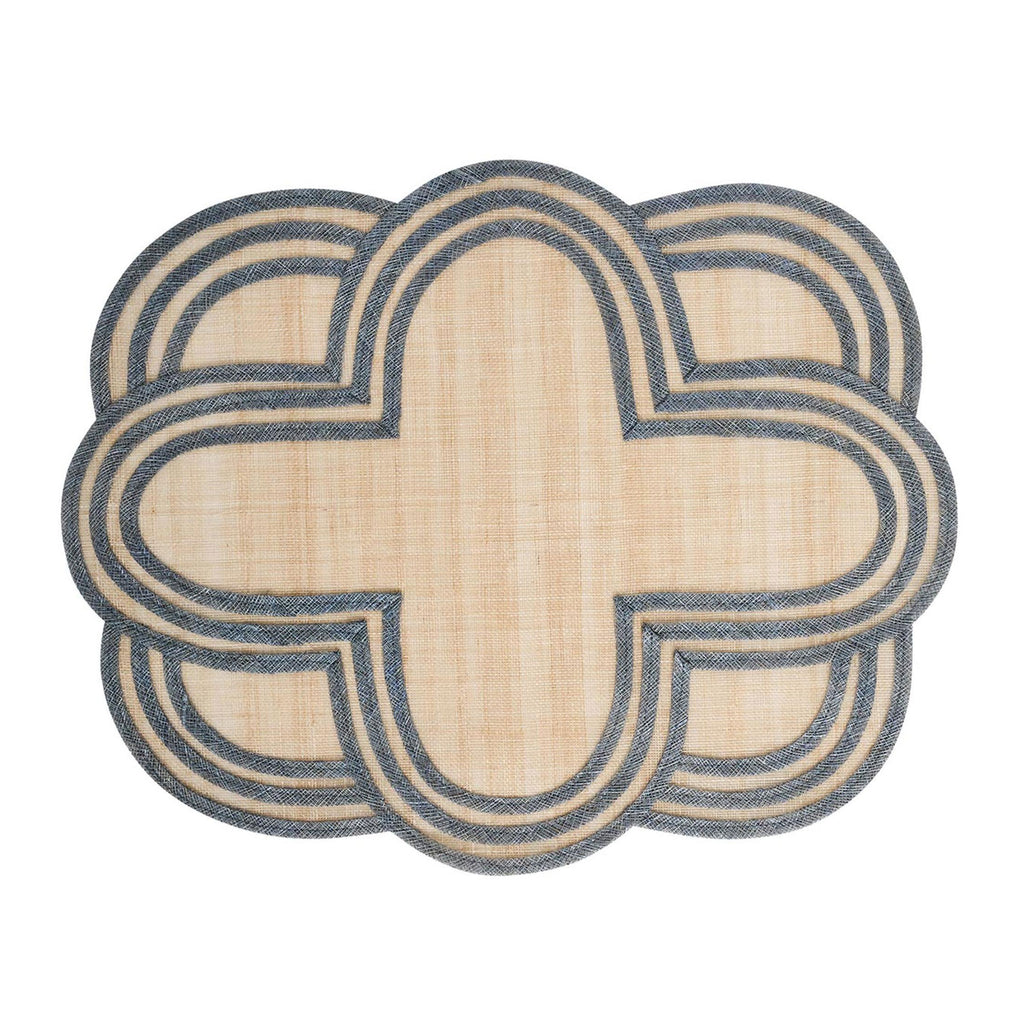 Juliska Scallop Stripe Placemat Chambray