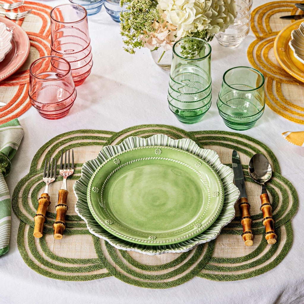 Juliska Scallop Stripe Placemat Seagrass