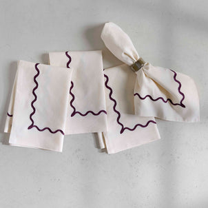 Ripple Embroidered Napkin, Set of 4 Defualt