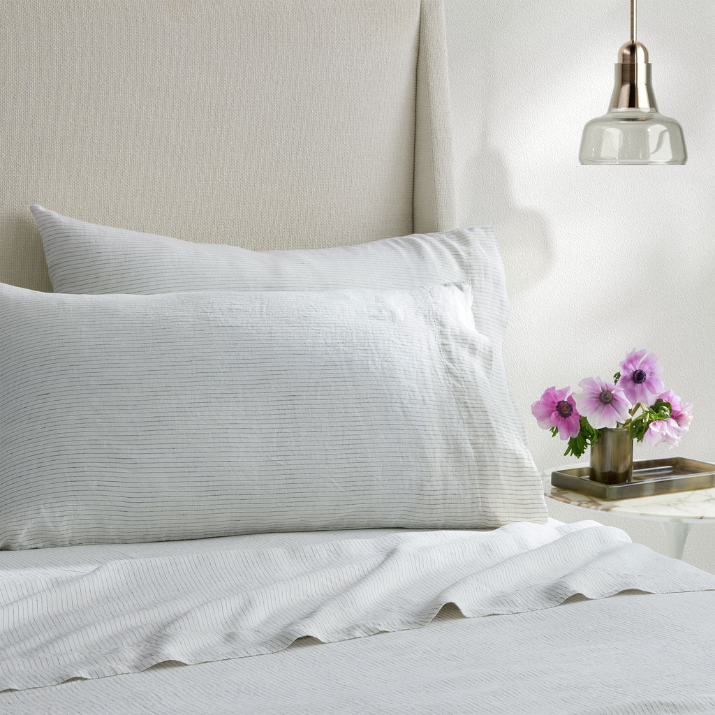 Laguna Stripe Linen Sheet Set default