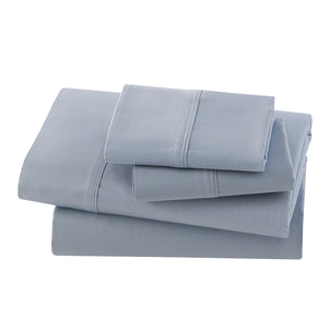 Letto Sateen Sheet Set Celest Blue
