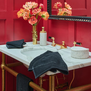 Limestone Bath Accessories Beige|Cotton Jar