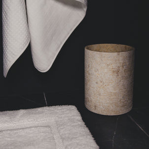 Limestone Bath Accessories Waste Basket