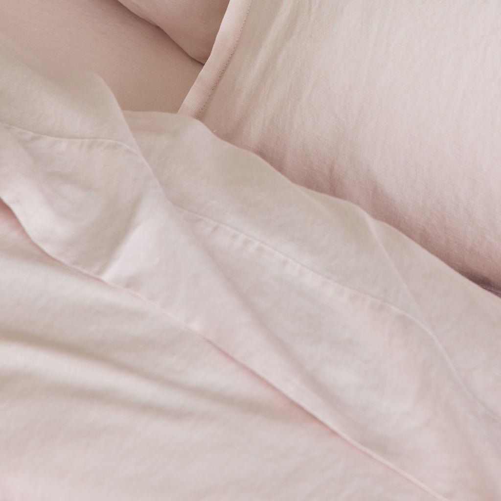 Linen - Bamboo Flat Sheet Blush