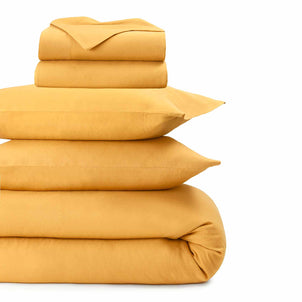 Linen - Bamboo Bedding Bundle Mustard|Queen