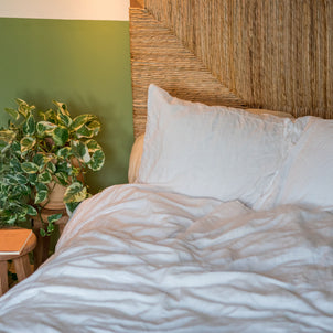 Linen - Bamboo Duvet White