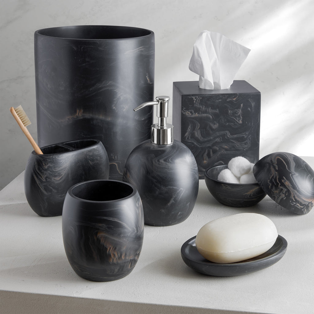 Luna Bath Accessories Black/Mocha