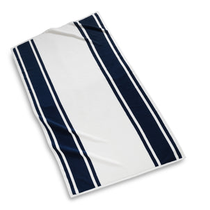 Mari Stripe Reversible Beach Towels White/Navy|customizer