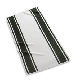 Mari Stripe Reversible Beach Towels White/Green|customizer