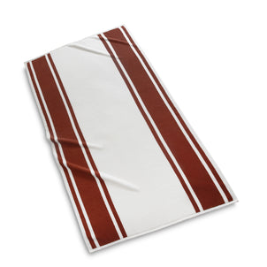 Mari Stripe Reversible Beach Towels White/Terracotta|Customizer