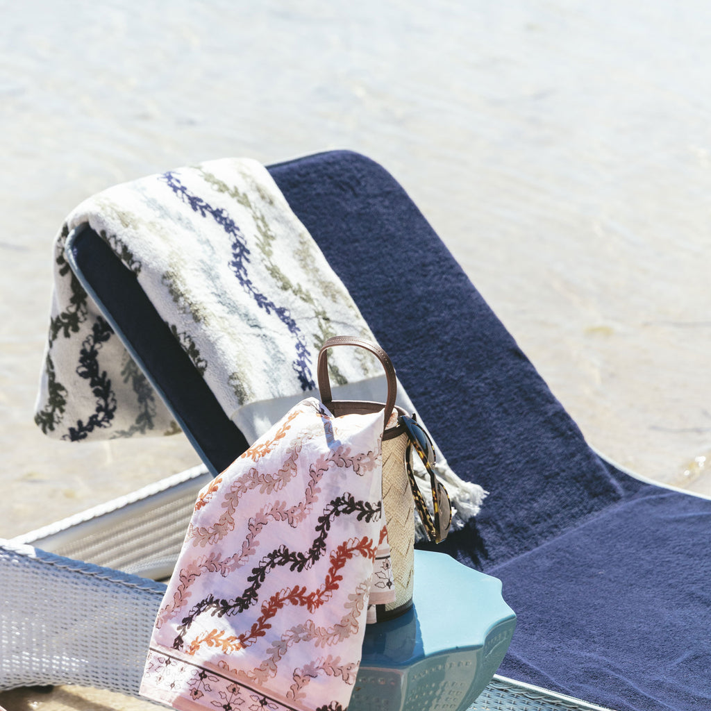 Marisol Lounge Chair Covers Navy/Blue