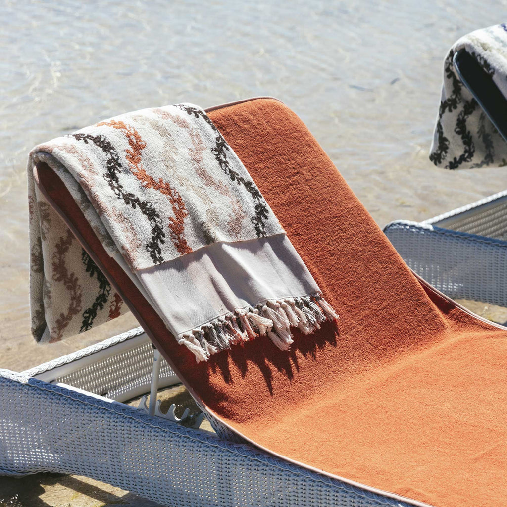 Marisol Lounge Chair Covers Rust/Blush