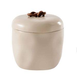 Montecito Bath Accessories Putty|Cotton Jar