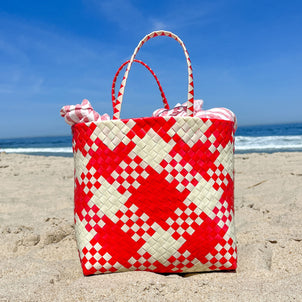 Paseo Beach Tote Red