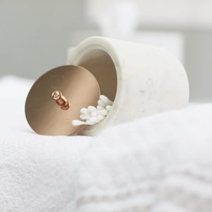 Pietra Bath Accessories White|Cotton Jar