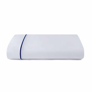Ricamo Embroidered Sateen Flat Sheet Navy