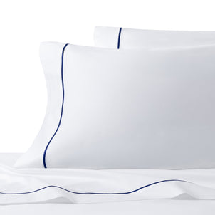 Ricamo Embroidered Sateen Pillowcase Set of 2 Navy|Customizer