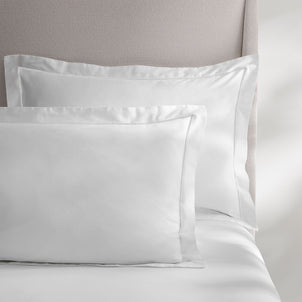 Ricamo Embroidered Sateen Sham Set of 2 White