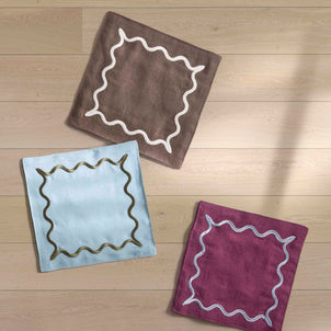 Ripple Embroidered Cocktail Napkin, Set of 4 Default