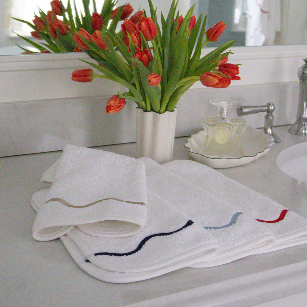 Ripple Embroidered Towels default