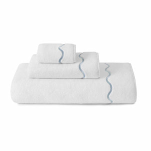 Ripple Embroidered Towels Slate