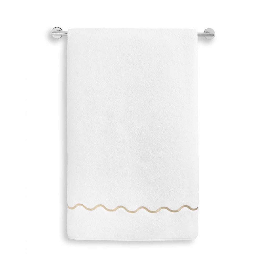 Ripple Embroidered Towels Taupe|customizer