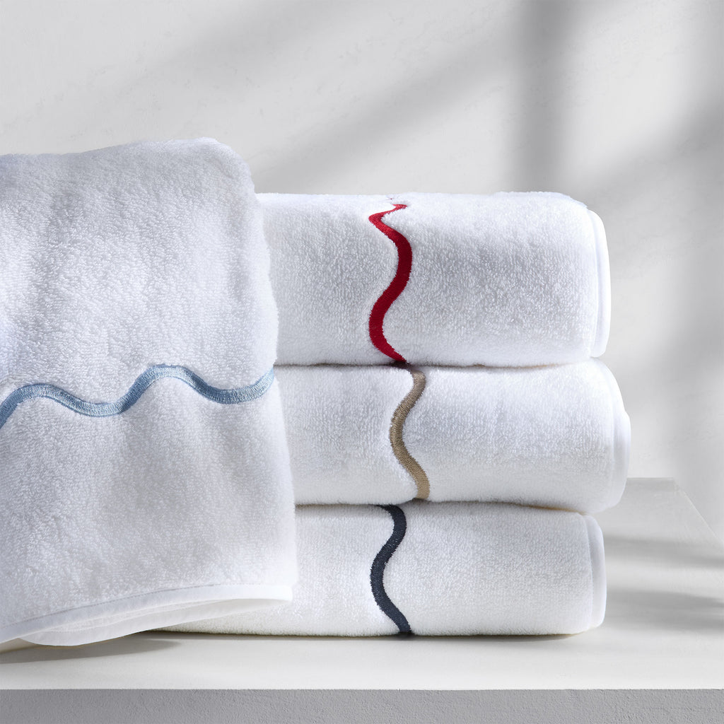 Ripple Embroidered Towels Default